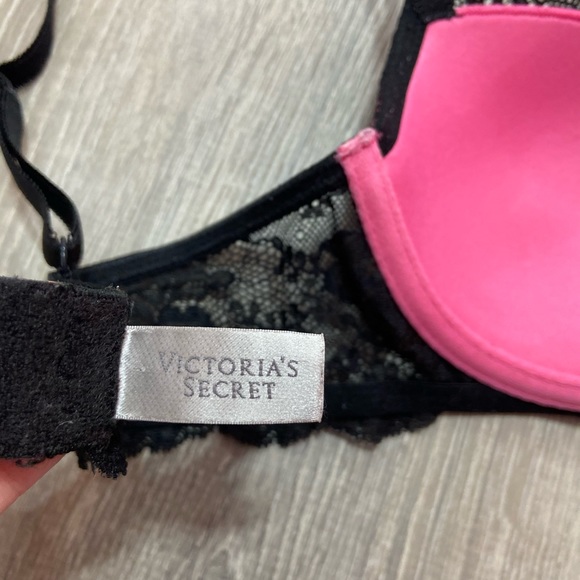 Victoria’s Secret pink and black lace bra💓 - Picture 6 of 7